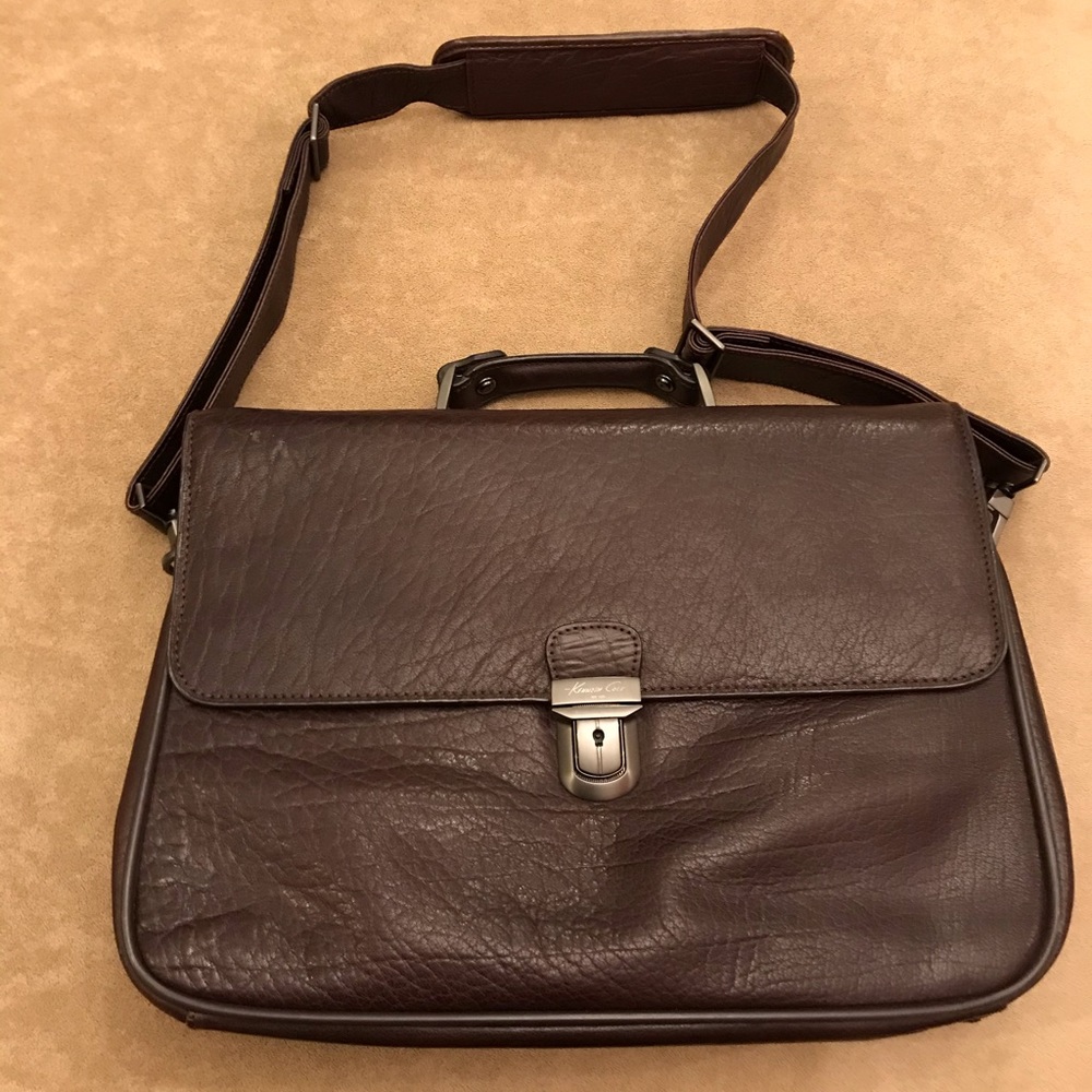 Kenneth Cole Leather Briefcase with Strap